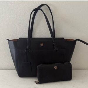Black Tote and Wallet Set